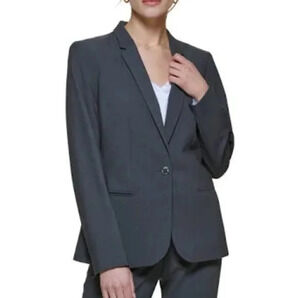 *NWT* Calvin Klein Long Modern Suiting Grey Blazer